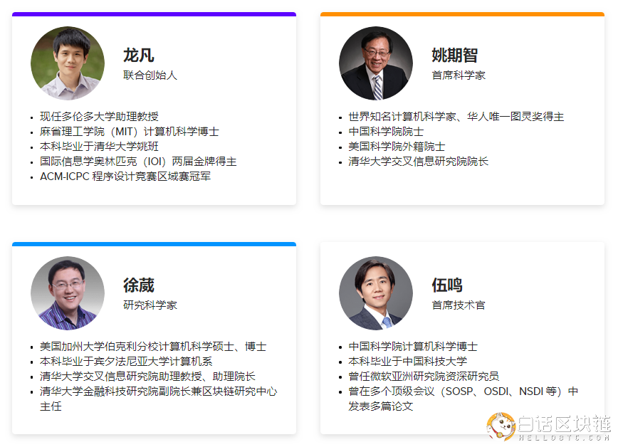 Conflux的創始團隊成員簡介