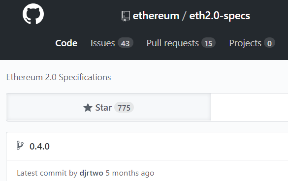 ETH2.0在github的代碼進展