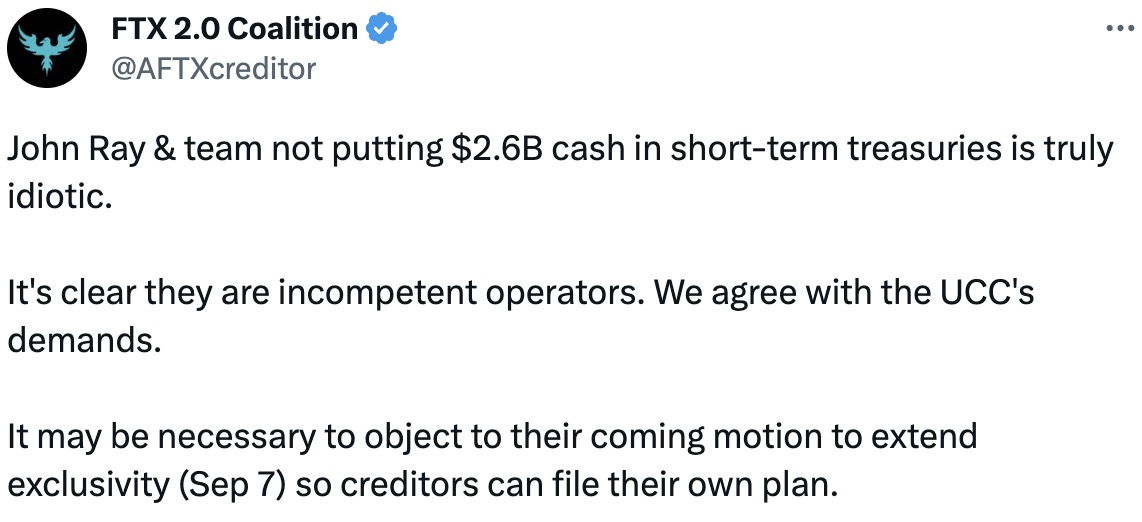 解讀FTX初步重組計劃：采取現金形式賠償，FTT持有者被排除在外，將于Q4公布修訂版本
